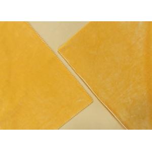 Dark Yellow Velvet Fabric Material 280GSM 92% Polyester Microfiber Velvet