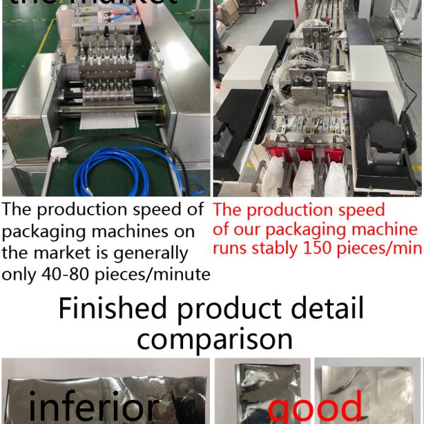 High speed 150 pcs/min medical mask packaging machine KF94 medical mask packaging machine