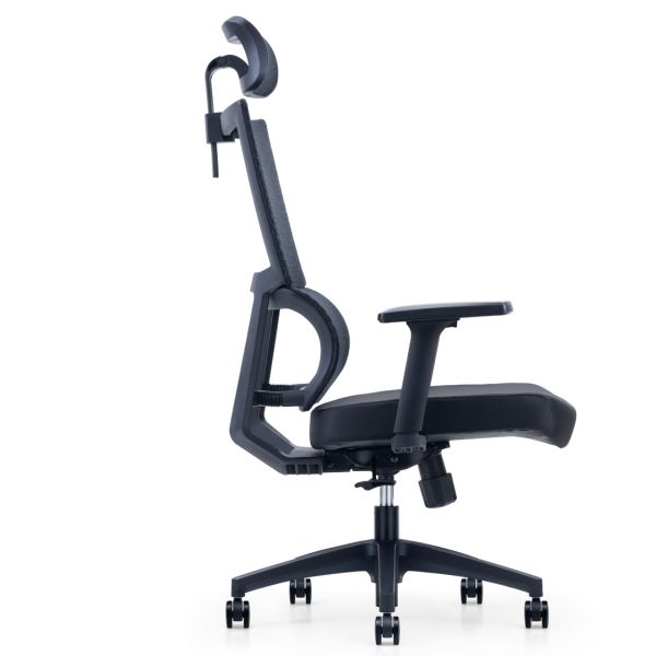 Breathable Mesh Back Office Chair With Adjustable Seat Cushion And Headrest