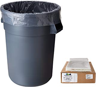 4 Gallon Trash Bags Small Garbage Bags Kitchen Trash Recycling Bags For Bathroom Office Home Black and Sliver