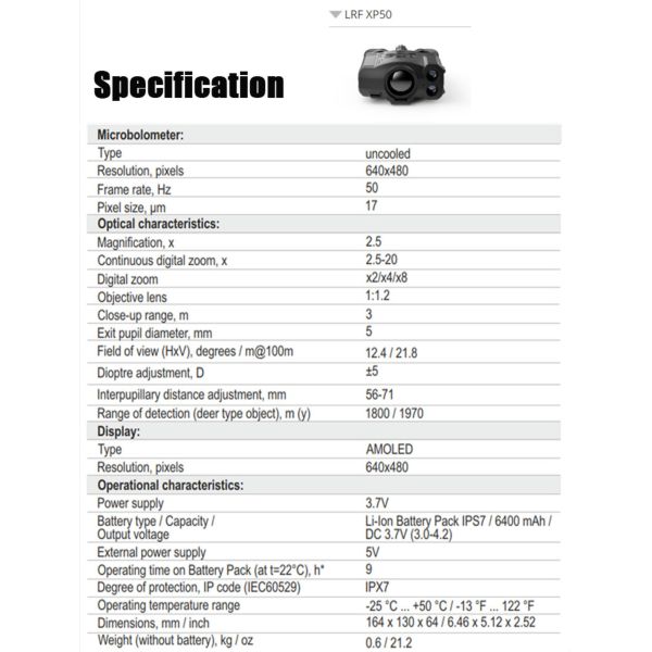 Pulsar Accolade 2 LRF Thermal Imaging Binoculars Laser Rangefinder Photo Video Recorder