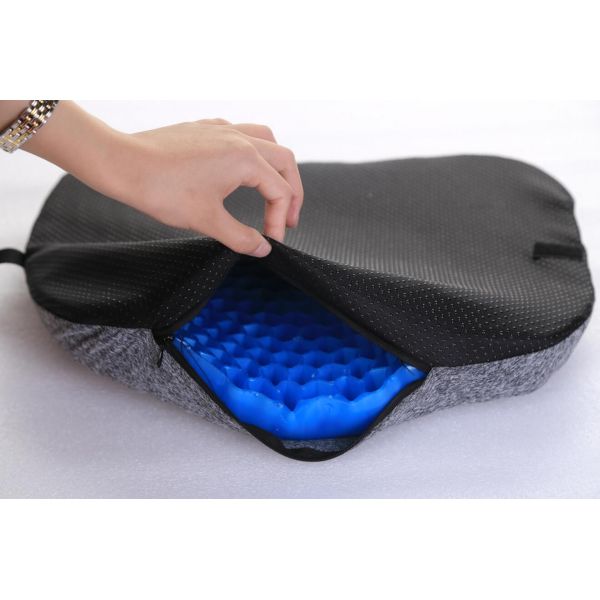 Blue Gel Auto Car Cushions Custom Logo Pressure Sensitive Multi Function