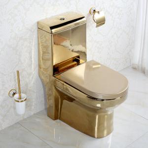 Quality Water Saving Sanitary Gold Toilet Set Washdown Flushing 720x370x800mm wholesale
