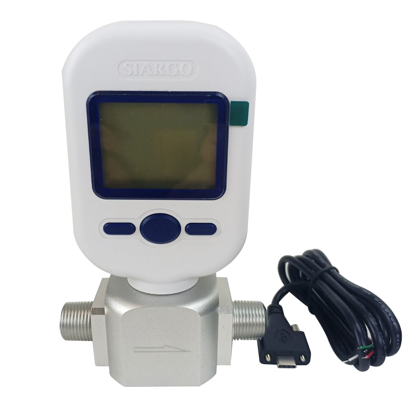 RS485 Air Thermal Mass Flow Meter LCD Display