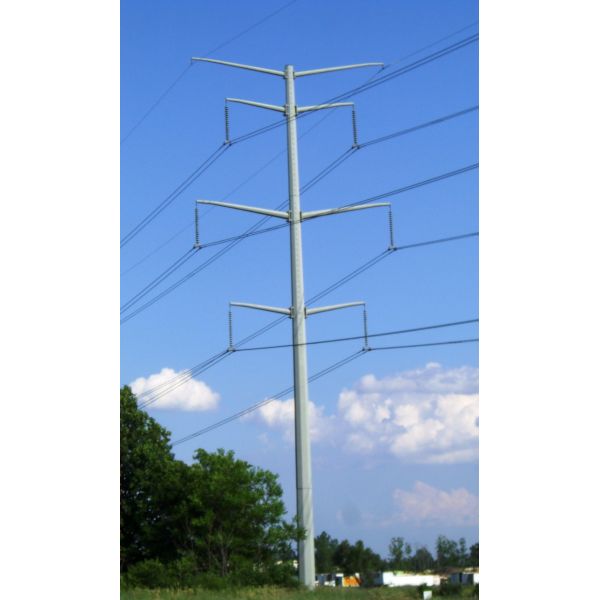Steel Galvanzied Electric Power Pole for 345KV Transmission Line