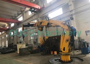 Quality Yellow Hydraulic Folding Boom Crane Versatile With Different Types Control Systems wholesale