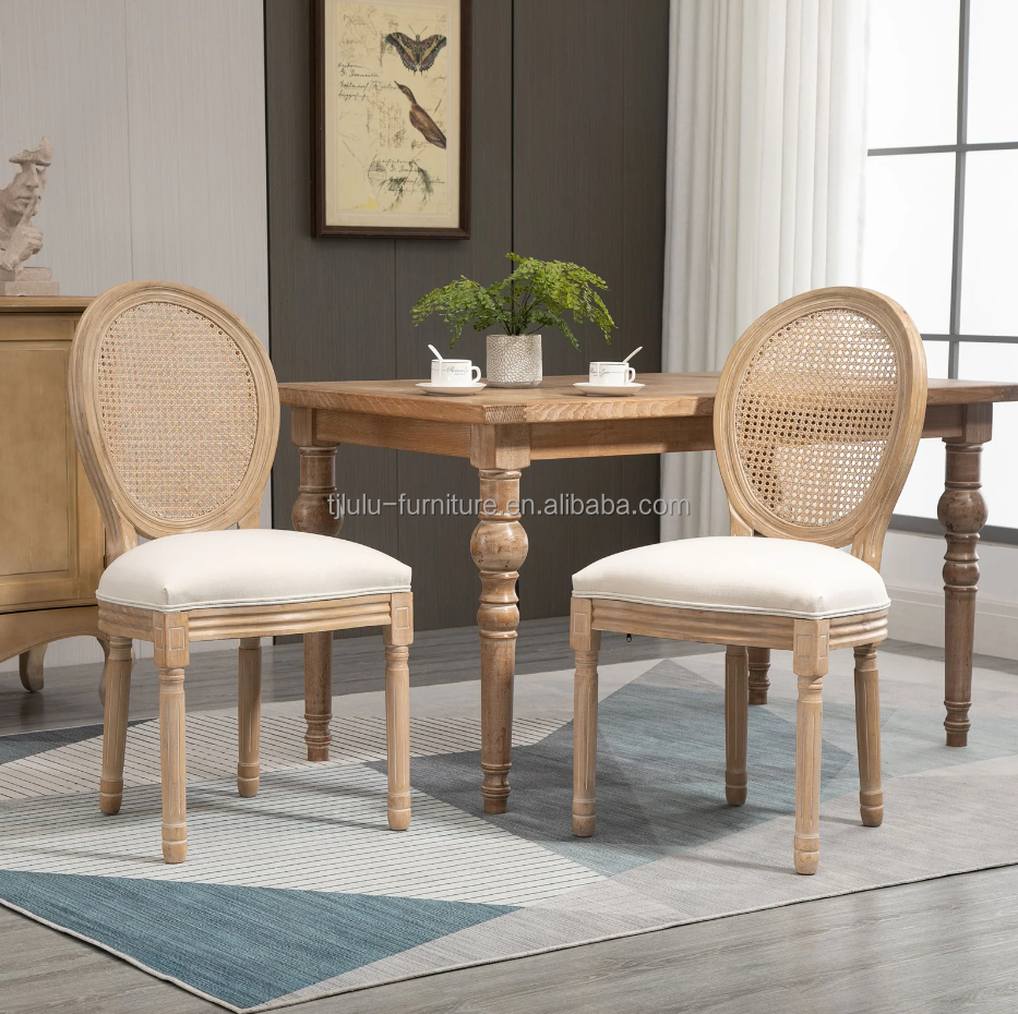 Hotel Furniture Classic Style Rattan Back Banquet Modern Nordic Chair 50pcs Upholstered Solid Wood Wedding Chair for Events