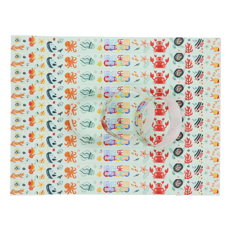 Snap Closure Custom Printed Tyvek Wristbands