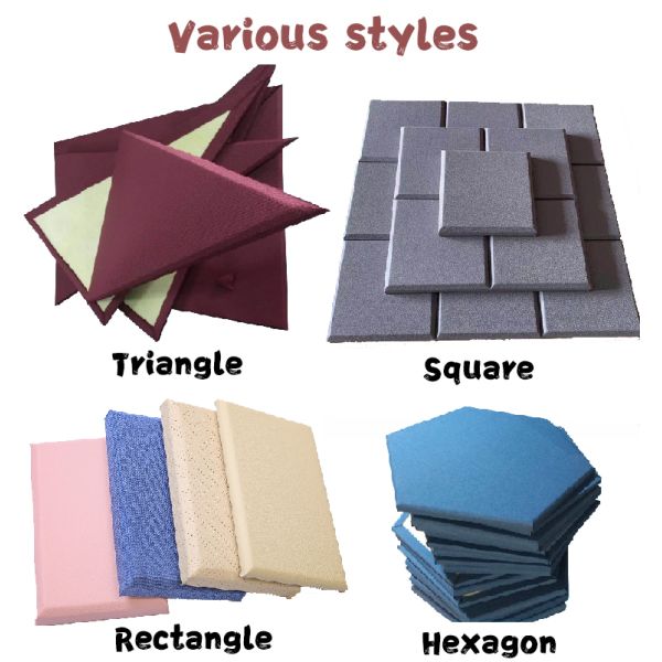 Custom Adhesive Backing Fabric Acoustic Panel Bedroom Soundproofing Panels