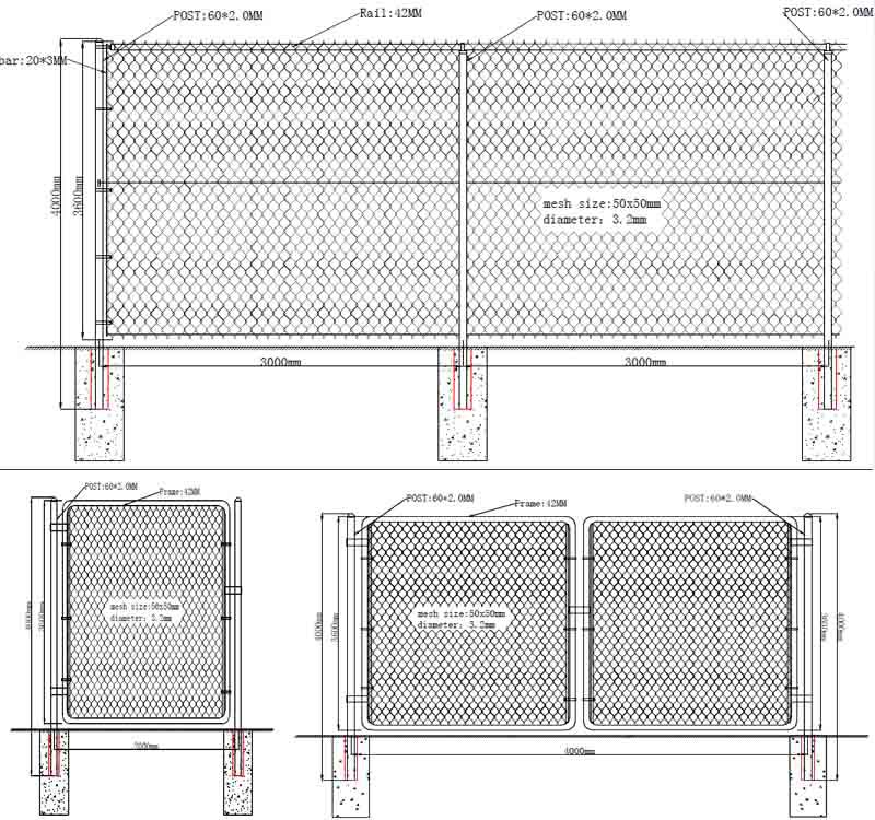Wholesale chain link fence price, used chain link fence for sale