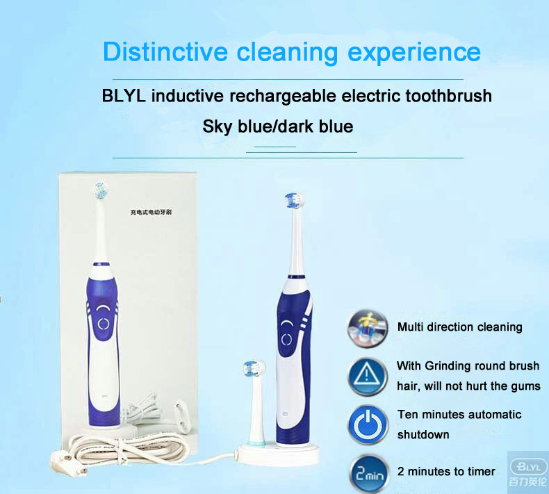 IPX7 Waterproof 110v-220v Rechargeable Rotation Type Electric Toothbrush Charging Teeth Tooth Brush for Kid Adult