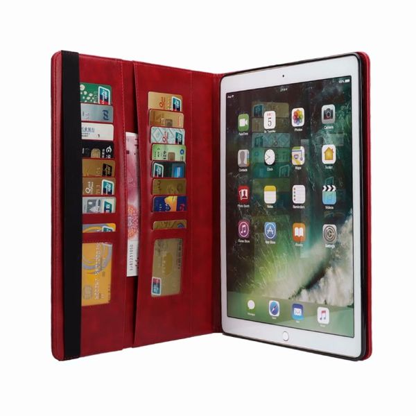 Samsung & Ipad super good quality card holder wallet leather case with pen holder, Ipad leather case, Samsung leather