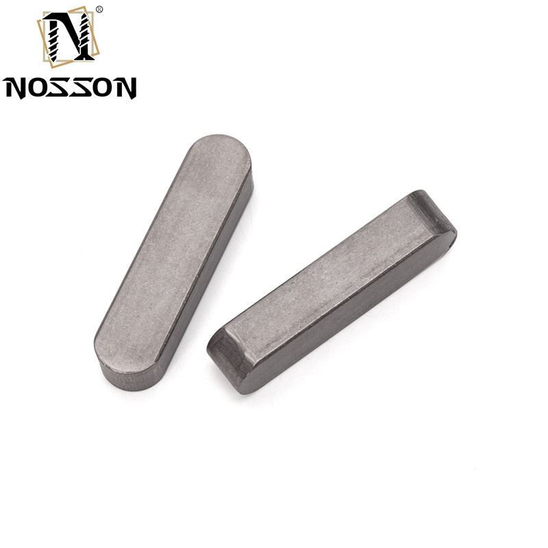 Water Treatment Bolts length 8mm ANSI Standard DIN6885 Type A Round Ended Shaft Key Carbon Steel Flat Pins Parallel Key with Galvanized Finish