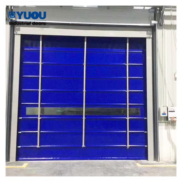 Fast Action High Speed Roller Shutter Door 7m Height PVC Stacking 24DB Soundproof