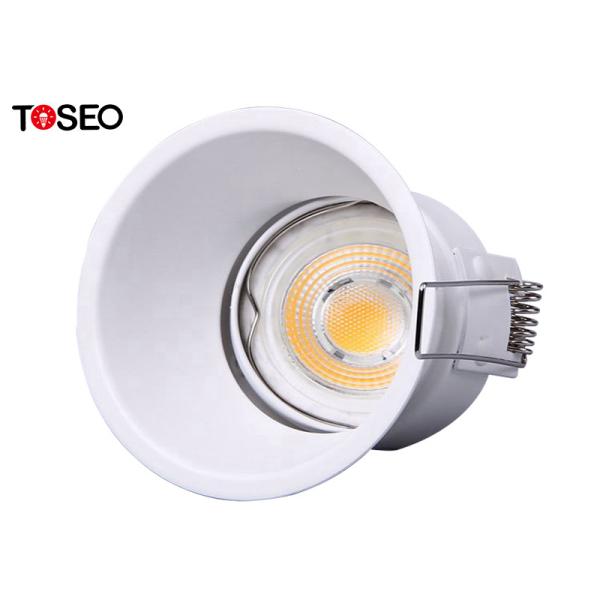 White Anti Glare Cob Recessed Downlight , Mr16 Bathroom Downlights