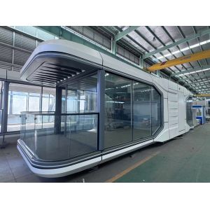 China Futuristic Curved Design Space Capsule House with Lightweight Aluminum Shell for 20-30% Rental Yield Boost on sale