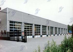 Quality OEM Fully Transparent Industrial Sectional Door Auto PC Windows Aluminum Sectional Door wholesale