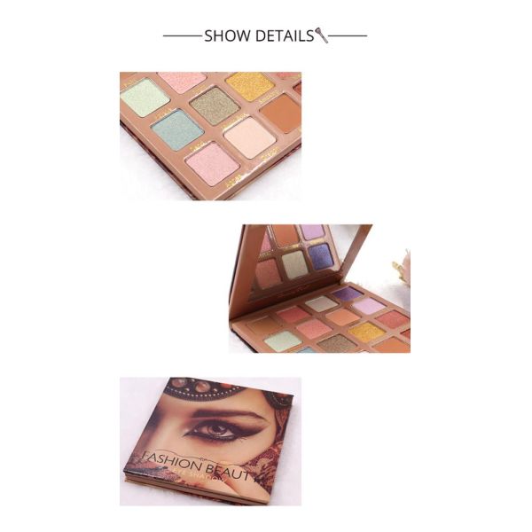 Nature Color Waterproof Eyeshadow Palette 12*12*5cm Multicolor Eye Makeup