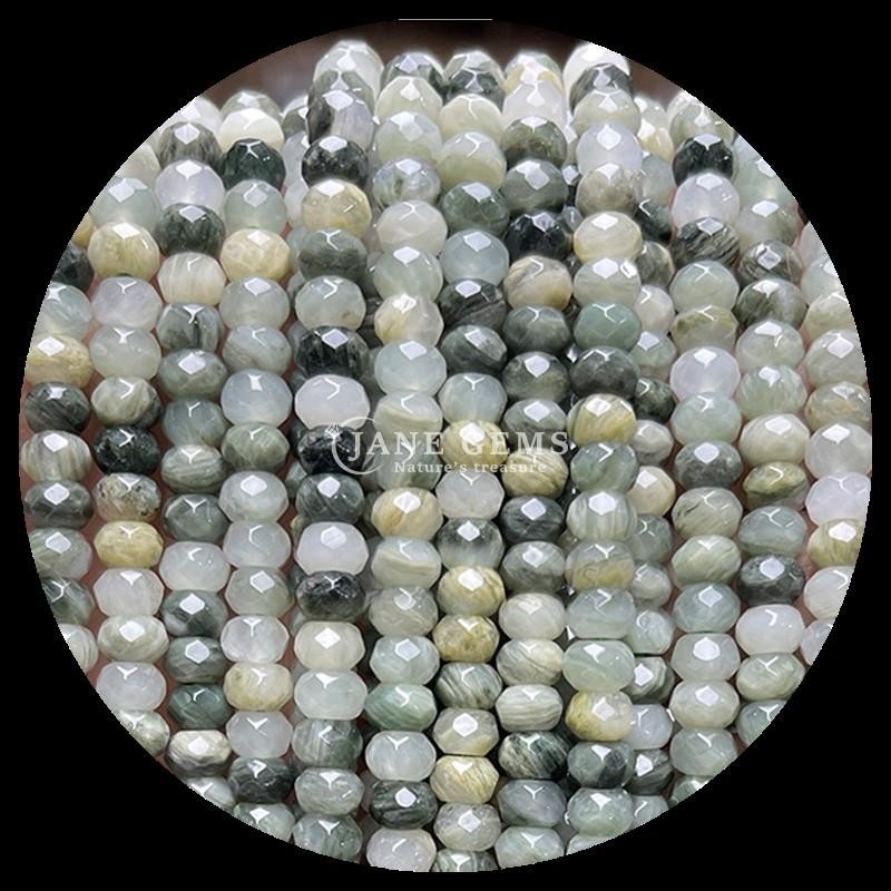 Labradorite Peridot Natural Gemstone Bead Strands Natural Gemstone Faceted Abacus Beads for Custom Gifts