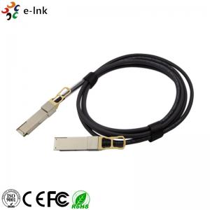 China 3.3V Power Supply Direct Attach Copper Cable 100G QSFP28 To QSFP28 ROHS Compliant on sale