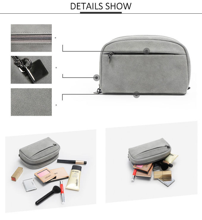L16.5*D4.8*H11 Cm Shake Proof Blank PU Cosmetic Bag