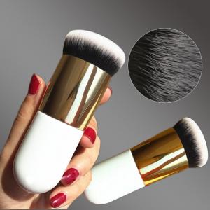 China Professional Chubby Pier Foundation Brush 5 colors Makeup Brush Flat Cream Makeup Brushes Cosmetic Make-up Brush on sale