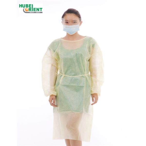 Disposable Isolation Gown Medical Overalls Non-Woven Lab Gown With Elastic Wrist