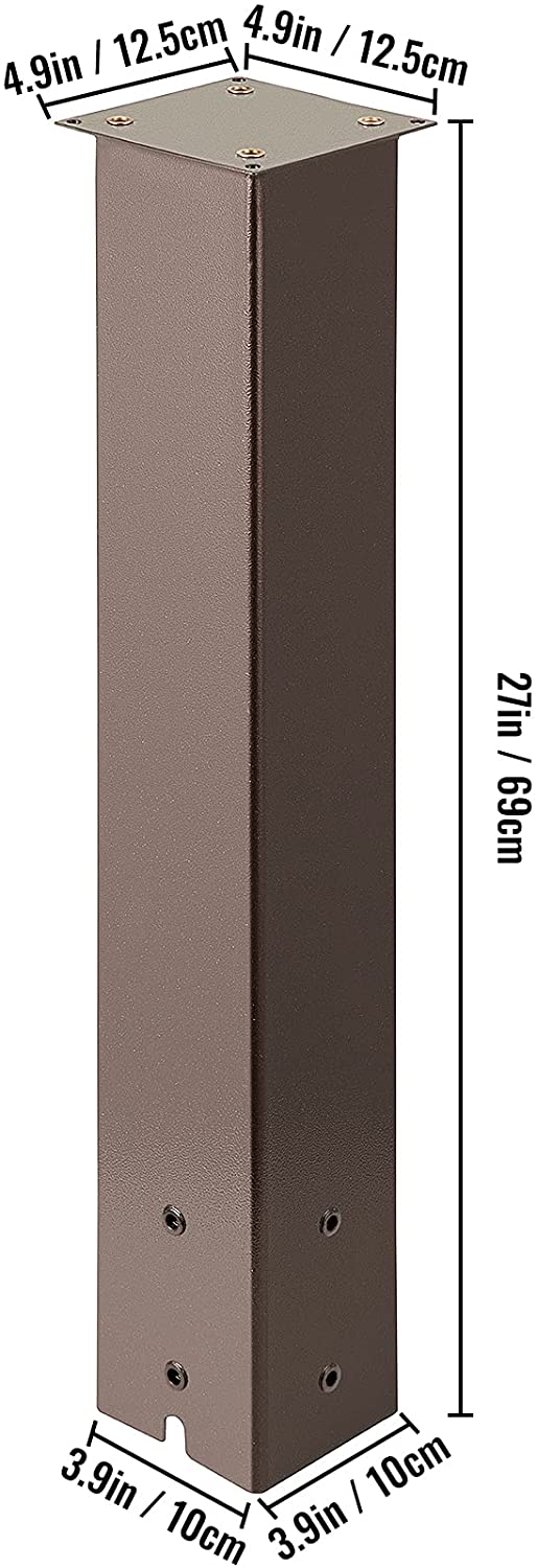 Customized Q235 Steel Mail Box Post Stand Powder-coated for Garden and Outdoor