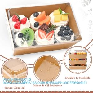 Quality Large Charcuterie Boxes With Lids 8x6 Inches, 20 Pack To Go Food Containers Take Out Bakery Boxes For Cupcakes wholesale