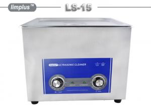 Quality 15 Liter 110V Free Basket Table Top Ultrasonic Cleaner For Gun Parts , Heater Function wholesale