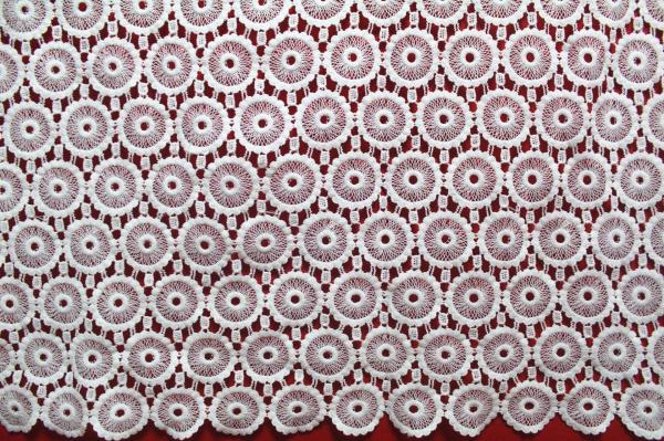 Cheap Apparel Accessories Chemical Lace Fabric  Water Soluble Embroidery  lace fabric for sale