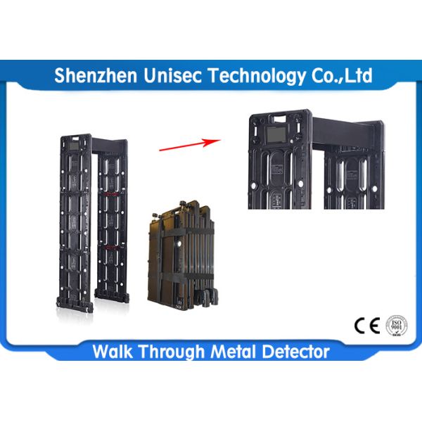 Black Portable Door Frame Metal Detector For Security Check , CE / ISO