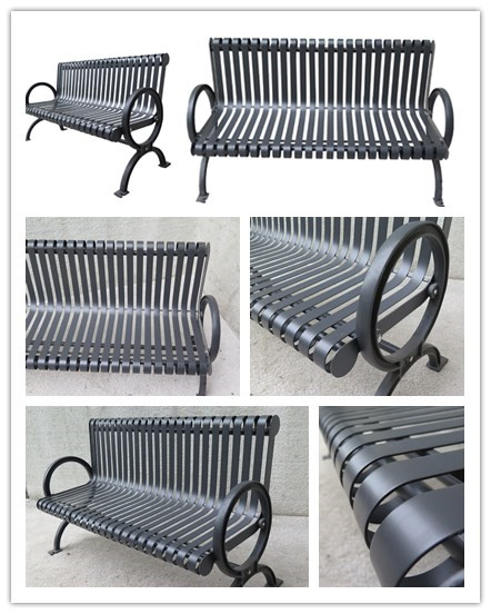 Urban Street Furnitures ISO14001 Stainless Steel Garden Bench