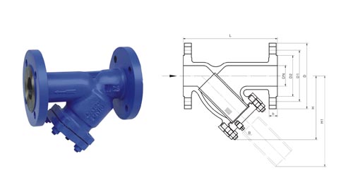 stainless steel Water Meter Strainer DI Construction Flanged Y Filter PN10 / PN16