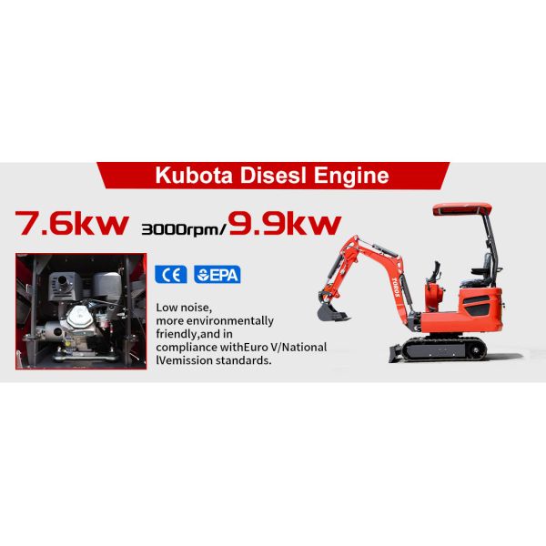 TE-10 Mini Excavator Latest one-ton mini excavator,New mechanical structure,Thickened tracks