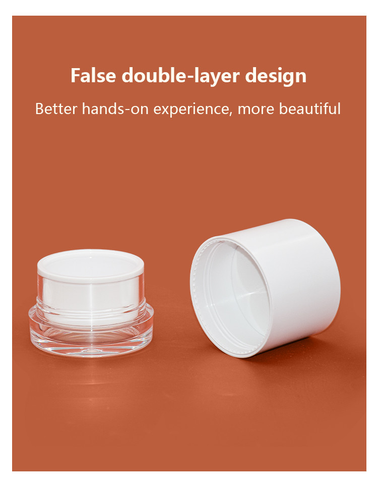 50g Acrylic Face Cream Jar Full Electroplating For Skin Care
