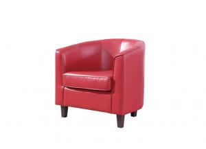 Quality D28 Pure Foam Red Fabric Tub Chair PU Cover Material Tub Chairs wholesale