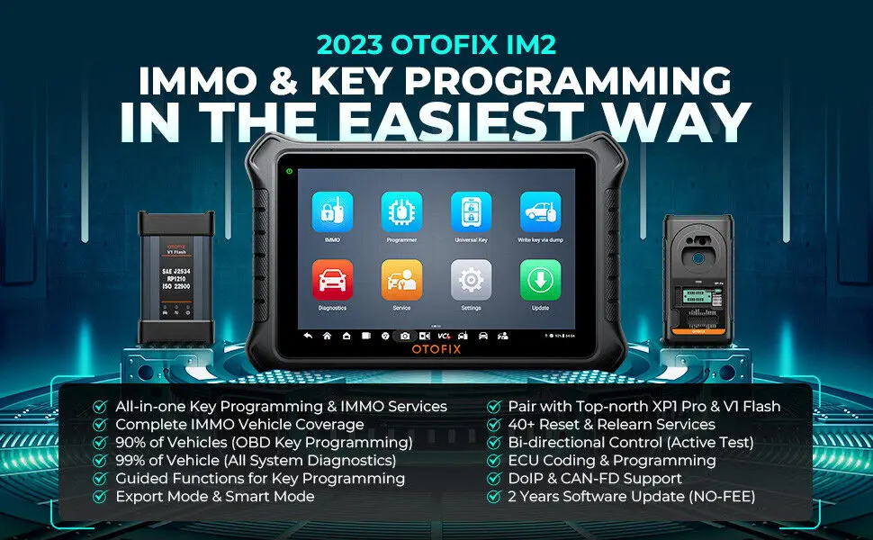 OTOFIX IM2 IMMO Locksmith Level Key Programming Tool XP1 PRO All In One Auto Key Programming Accessory Tool 2 Years Free