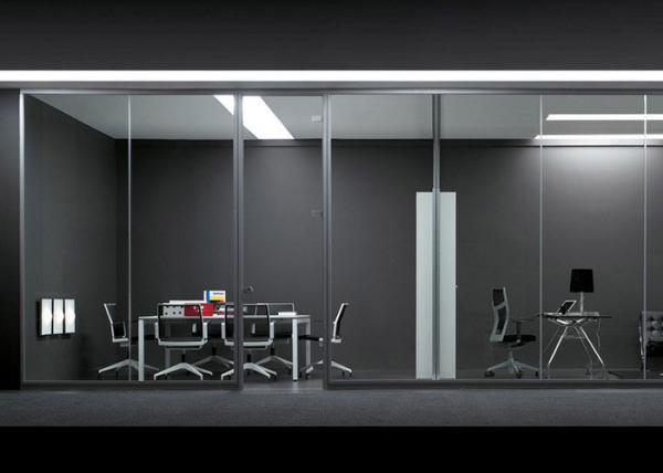 Transparent Glass Partition Wall European Style Office Partition Wall Easy
