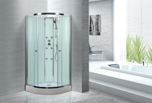 China Spacious Extra White Glass Shower Cabins For Country Clubs / Real Estate Property on sale