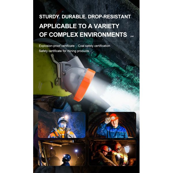 3W Industrial Mining Cable Head Lights Explosion Proof Lamp With Dual Source Led