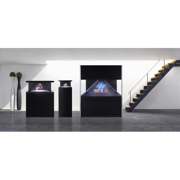 Brightness Full HD Hologram Pyramid Display Unit , 3D Holographic Showcase for Exhibition