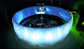 Fixed Curved Projection Screen,circular projection screen Round 3D For For Museum / Exhibitions