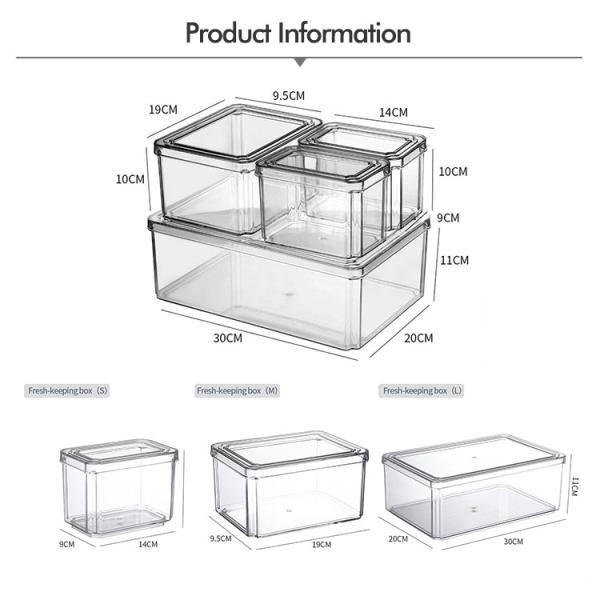 Kitchen Refrigerator Organizer Bins BPA Free Save Space Plastic