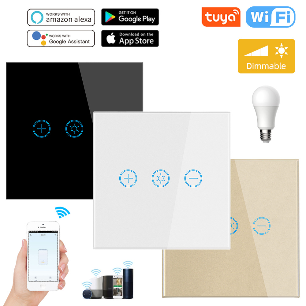 Alexa 15A Glass Touch Dimmer Switch