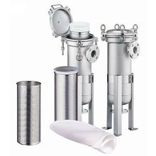 Vertical Pressure Multi Cartridge Filter Housing Sandblastin RO Membrane