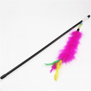 Quality Colorful Rabbit Hair Cat Feather Teaser Wand Toy Size Customized ODM / OEM Accpeted wholesale