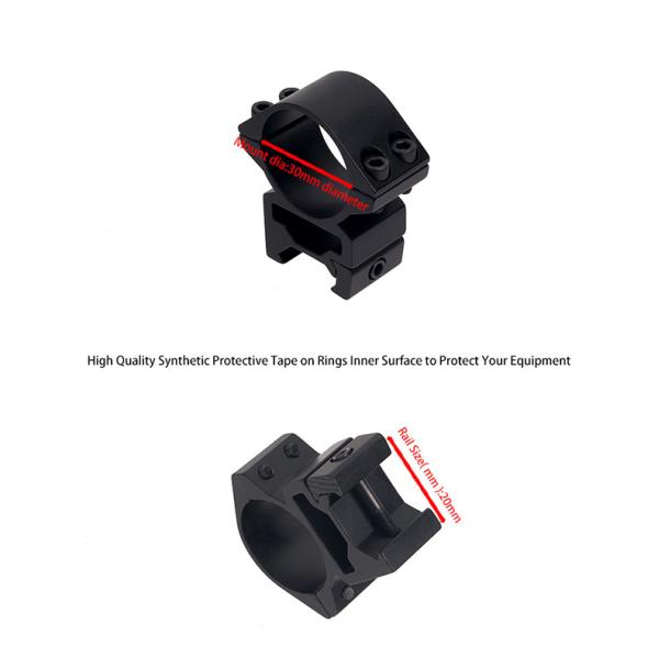 Aluminum Alloy Tactical Scope Mounts With Top Rail Fits On Weaver Rail / Hunting Accessories