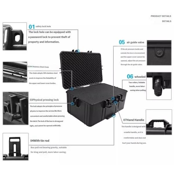 Photographic Equipment Custom Tool Box Shockproof Hard Plastic Travel Case