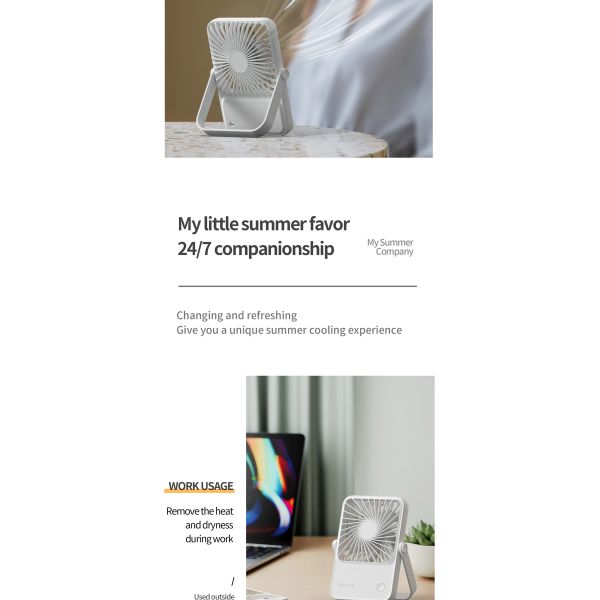 Portable Mini Foldable Desk Fan Three Speed Wind And Lightweight Design OEM Logo